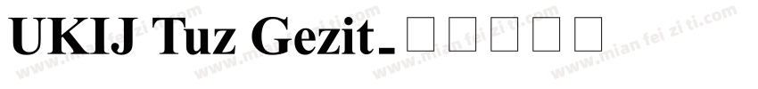 UKIJ Tuz Gezit字体转换
